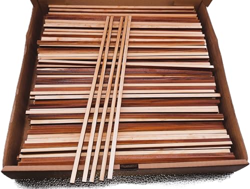 Rührstab - VORRATSPACKUNG - Holzleisten - Holz Farbrührer 300 mm Rührer für Farben, Rührstab einfaches Mischen Modelbau Basteln Bemalen Kunst und vieles mehr (300 * 6 * 6 mm - 300 Stück) von Generisch