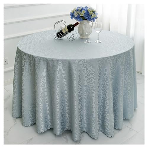 Runde Polyester-Tischdecke für Hochzeit, Innen- und Außenbereich, waschbar, runde Tischdecke für Zuhause, Esszimmer, Küche, Garten, Party, Bankett, Hotel, B, 380 cm von Generisch