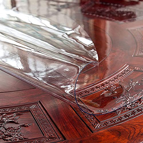 Runder transparenter Tischschutz, 40 x 160 cm Durchmesser, 2 mm dick, PVC, wasserdicht, individuelle Größe, kein Geruch, kein Schrumpfen, Möbel-Displayschutz von Generisch