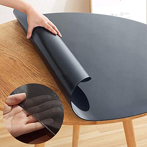 Rutschfeste matt/schwarze Tischdecke für Zuhause, Küche, Esszimmer, schützt den Tisch vor Verschütten, rutschfest und blasenfrei, 2 mm Schreibtischunterlage, leicht zu reinigen, Tischdecke und von Generisch