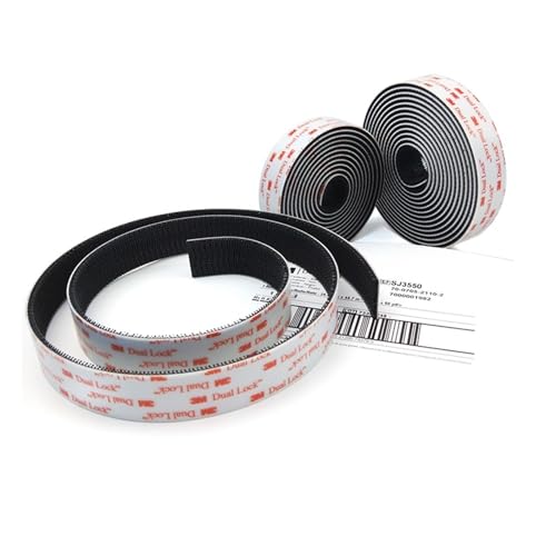 SJ3550 Doppelseitiges Klebeband, 2,5 cm breit, doppelseitig, doppelseitig, rutschfest, wiederverwendbar, 25,4 mm x 5 m, SJ3550, Schwarz von Generisch