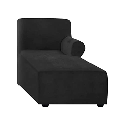 Samt-Bezug für Chaiselongue, Möbel, Liegestuhl, Sofa, Schonbezug aus schwarzem Samtstoff für zusätzlichen Komfort und Stil von Generisch