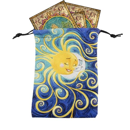 Samt-Tarot-Beutel | Tarotkarten Stoffbeutel Schmuckbeutel | 13 x 18 cm Brettspiel-Tarot-Tasche, Tarot-Deckkarte und Würfel-Aufbewahrungstasche mit Kordelzug, Schmuckbeutel, Tarot-Kartenhalter, Tasche von Generisch