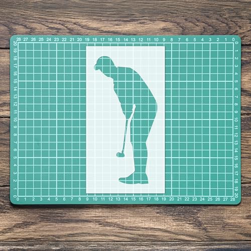 Schablone Golfer Putting Golf Sport Mylar Malerei Wandkunst Handwerk Airbrush von Generisch