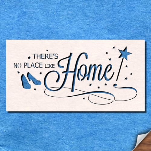 Schablone "There's No Place Like Home" Vintage Shabby Chic Wandkunst Handwerk Airbrush von Generisch