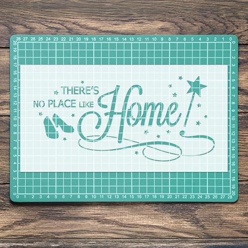 Schablone "There's No Place Like Home" Vintage Shabby Chic Wandkunst Handwerk Airbrush von Generisch