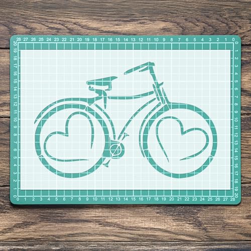 Schablone Vintage Bike Rustikal Fahrrad Love Mylar Wandkunst Handwerk Airbrush von Generisch