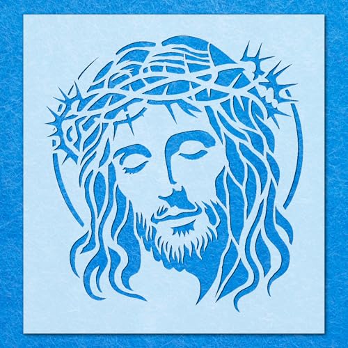 Schablone mit Weihnachtsmotiv Jesus Christus, Mylar, Airbrush, Malerei, Wandkunst, Handwerk von Generisch