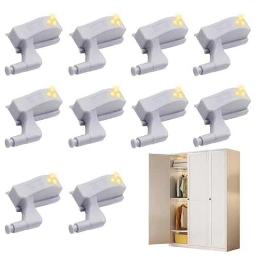 Scharnier LED Sensor Licht, LED Induktion Scharnier Licht Scharnier Sensor , Schrankscharnier LED Licht, Nachtlichter mit 3 LED Perlen für Küchenschrank Schrank Schrank von Generisch