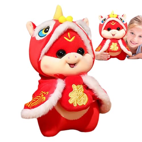 Schlangen-Maskottchen-Plüschtiere, Chinesisches Schlangen-Maskottchen aus Plüsch - Niedliche chinesische Maskottchen-Plüschpuppe mit Schlangenfüllung - Chinesisches Neujahrs-Plüschtier, weiches Hausha von Generisch