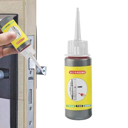 Schließzylinder-Schmierpulver - 60 ml geruchloses natürliches Graphitpulver-Schmiermittel | Haushaltsreparaturzubehör für Fensterführungen, Schlüssel, Türführungen, Autoschlösser, Lager, Türschlosssch von Generisch