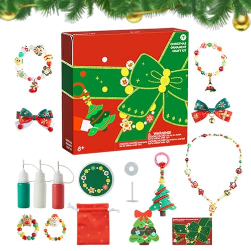 Schmuck Adventskalender 2024 Kinder, Charm-Armbändern 24-tägiger Weihnachts-Countdown, Adventskalender Damen Mit Haarnadel Armband Halskette, Für Mädchen, Teenager Und Erwachsene von Generisch