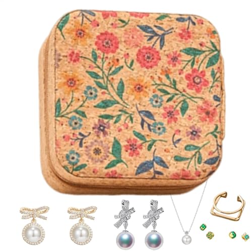 Schmuck-Organizer-Box, Retro-Schmuckschatulle, Reise-Aufbewahrungsbox – kreativer Reisebedarf, Schmuck-Organizer für Ohrringe und Ringe von Generisch