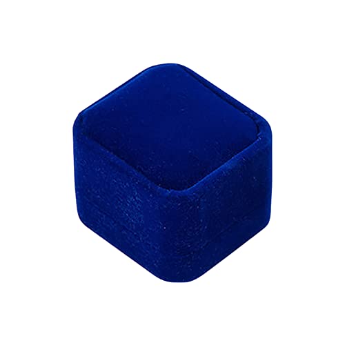 Schmuckeinsatz aus Samt, Premium-Samt-Ring-Geschenkbox für Hochzeitsanträge, Schmuck-Aufbewahrungsbox Große Lack Schmuckschatulle (Blue, One Size) von Generisch