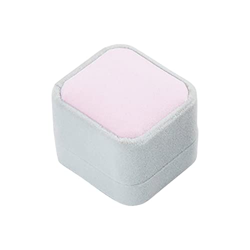 Schmuckeinsatz aus Samt, Premium-Samt-Ring-Geschenkbox für Hochzeitsanträge, Schmuck-Aufbewahrungsbox Große Lack Schmuckschatulle (Pink, One Size) von Generisch