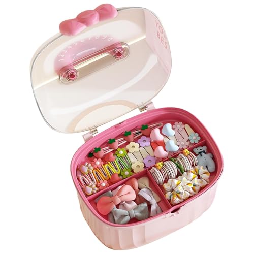 Schmuckhalter-Organizer, 2-lagige Schmuckschatulle, transparente Schmuck-Aufbewahrungsbox mit komfortablem Griff, Schmuck-Organizer für Damen, Mädchen, stilvolle Schmuckbox für Halskette, Ohrringe, von Generisch