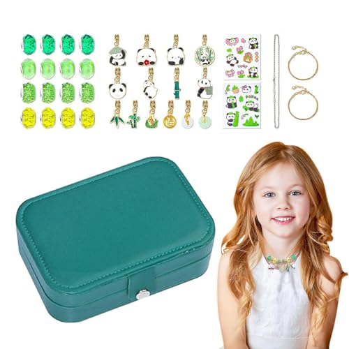 Schmuckherstellungsset für Kinder, Schmuckherstellungsset für Mädchen | Panda-Armband-Sets für Teenager - Kleines Perlenset für die Herstellung von Halsketten und Armbändern, Kunst- und Bastelset für von Generisch