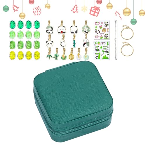 Schmuckherstellungsset für Kinder, Schmuckherstellungsset für Mädchen | Panda Halskette Armband Kit,Kleines Perlenset für die Herstellung von Halsketten und Armbändern, Kunst- und Bastelset für Mädche von Generisch