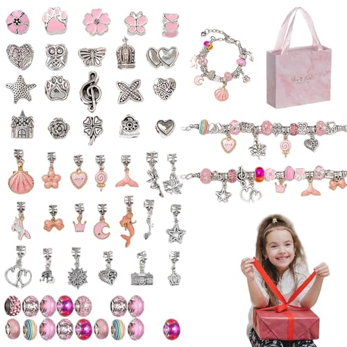 Schmuckherstellungsset für Mädchen, Perlenarmbandherstellungsset,Buntes Schmuckherstellungsset für Kinder. Perlenherstellungsset - Charm-Armband-Halsketten-Set, modisches Schmuck-Perlenset zum Basteln von Generisch