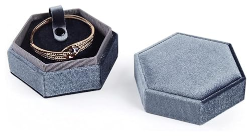 Schmuckschatullen aus Samt Ringschatulle für Armbandträger Schmuckschatulle Anhängerschatulle für Schmuckverpackung Geschenkbox für Damen (lila) von Generisch