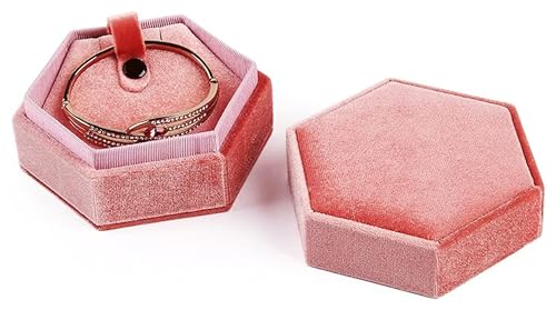 Schmuckschatullen aus Samt Ringschatulle für Armbandträger Schmuckschatulle Anhängerschatulle für Schmuckverpackung Geschenkbox für Damen (lila) von Generisch