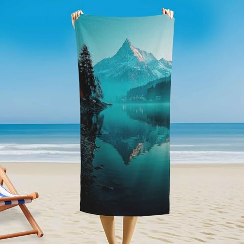 Schneeberg Strandtuch - 180 x 80 cm, See Naturlandschaft Reflexion Magnetisches Badetuch für Strand Außenbereich, Schwimmen, Sandfrei & Schnelltrocknend Strandhandtuch Handtuch mit Magnetverschluss Schneeberg Strandtuch - 180 x 80 cm, See Naturlandschaft Reflexion Magnetisches Badetuch für Strand Außenbereich, Schwimmen, Sandfrei & Schnelltrocknend Strandhandtuch Handtuch mit Magnetverschluss von Generisch