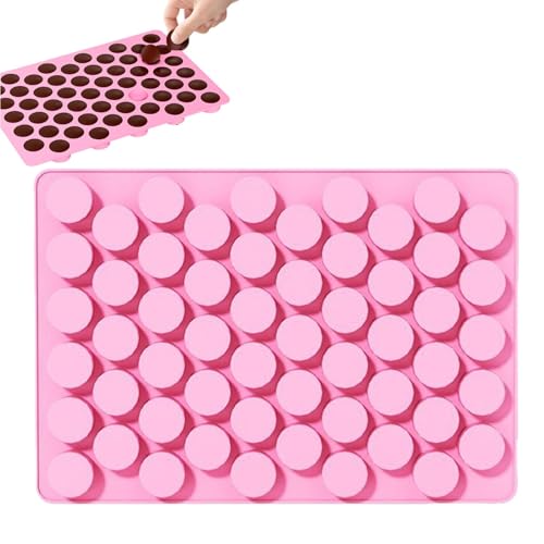 Schokoladenform - hausgemachter Cupcake Maker -Versorgung Nicht -Stick | 55-Cavity-Silikonkuchen-Backzylinderformen für Wachs, Harz, Ton, Ideal gegenwärtiges Ständer Verschleiß von Generisch