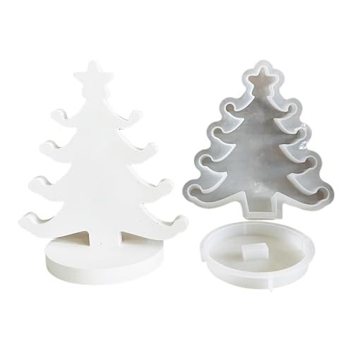 Schokoladenformen - Herstellung von Kerzenleuchtern aus Silikon zum Schmelzen | Silikon-Gießformen für Weihnachtsbaum für Ton, Harz und Pastell Schokoladenformen - Herstellung von Kerzenleuchtern aus Silikon zum Schmelzen | Silikon-Gießformen für Weihnachtsbaum für Ton, Harz und Pastell von Generisch