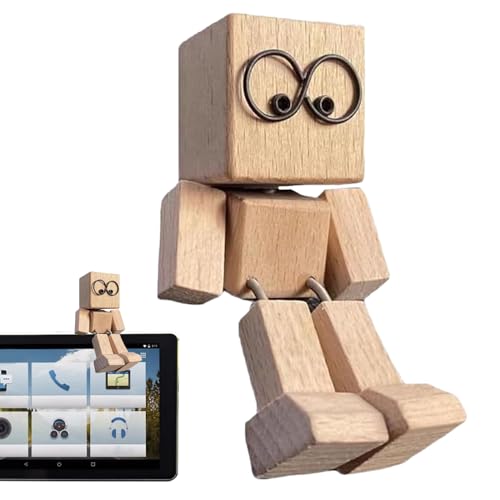 Schreibtisch Holzfigur,Wackelnder mit Beweglichen Füßen - Lustige Bewegliche Skulptur als Dashboard Deko für Wohnzimmer Schlafzimmer Büro Reise Familienausflüge Schreibtisch Holzfigur,Wackelnder mit Beweglichen Füßen - Lustige Bewegliche Skulptur als Dashboard Deko für Wohnzimmer Schlafzimmer Büro Reise Familienausflüge von Generisch
