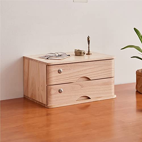 Schreibtisch-Organizer aus Holz mit abschließbaren Schubladen, Schreibtisch-Aufbewahrungsbox für Küche, Theke, Kommode, Tisch, Büro, Aktenschrank, Organizer für Heimbüro (Farbe: Espresso) von Generisch