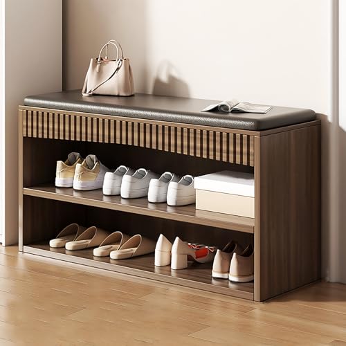 Schuhaufbewahrung, Organizer, modernes Schuhregal, Bankschrank mit weichem Kissen, platzsparendes Design für Eingangstür Schuhaufbewahrung, Organizer, modernes Schuhregal, Bankschrank mit weichem Kissen, platzsparendes Design für Eingangstür von Generisch