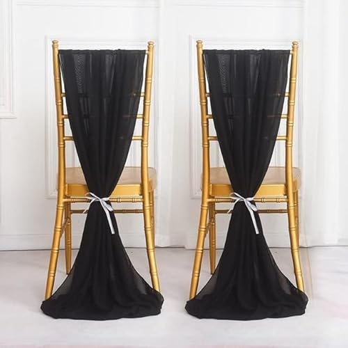 Schwarze Satin-Stuhlschärpen – elegante Chiffonband-Schärpen für Hochzeiten, Partys, Bankette und Veranstaltungen – perfekte Tischdekoration und Rückenlehnen-Abdeckung Schwarze Satin-Stuhlschärpen – elegante Chiffonband-Schärpen für Hochzeiten, Partys, Bankette und Veranstaltungen – perfekte Tischdekoration und Rückenlehnen-Abdeckung von Generisch
