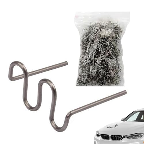 Schweißstäbe für die Stoßstangenreparatur,Stoßstangenreparaturstab,1000X Hot Staples Schweißstäbe - Wellen-Set, Schweißnägel, Zubehör, Lötdraht, Auto-Heißklammern, 0,8 mm, für Autos, SUVs, Limousinen, von Generisch