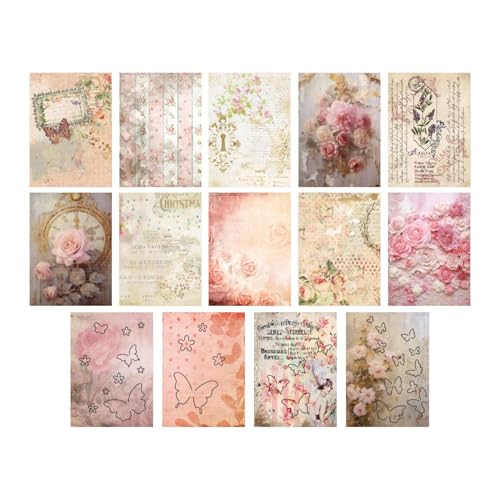 Scrapbook Kits für Erwachsene, Scrapbooking -Papier,Butterfly Paper Planer | Ästhetisches Scrapbook-Papier für Journaling, Scrapbooking, Basteln, Tagebücher und Künstlerbedarf von Generisch