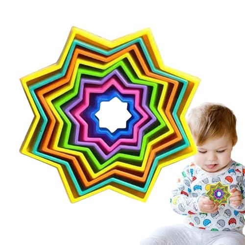 Sechseckiges sensorisches Spielzeug, Fidget Star Shaped Toy - 3D-Stern-Schreibtisch-Spinner-Spielzeug | Tragbares Zappelstern-Fingerspitzenspielzeug, pädagogisches Stern-Stressabbauspielzeug für Ruhe von Generisch