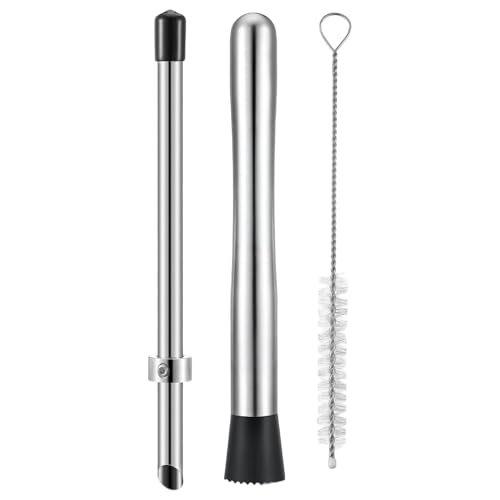 Set für Limonade mit Pestone und Locher für Strohhalme | 3 Stück Locher und Stößel, multifunktionales Zubehör für Getränke für Küche, Haus, Grill, Picknick, Kaffee Set für Limonade mit Pestone und Locher für Strohhalme | 3 Stück Locher und Stößel, multifunktionales Zubehör für Getränke für Küche, Haus, Grill, Picknick, Kaffee von Generisch