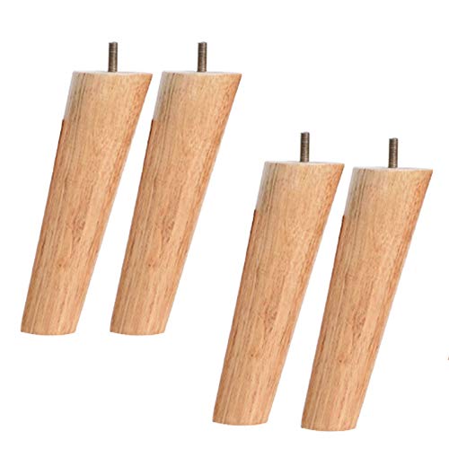 Set mit 4 konischen Massivholz-Möbelbeinen, 70 cm, Gummiholz, Sofa-Ersatzfüße, rutschfeste Matten für Sessel, Schränke und Kommoden, M8-Gewinde-Design Set mit 4 konischen Massivholz-Möbelbeinen, 70 cm, Gummiholz, Sofa-Ersatzfüße, rutschfeste Matten für Sessel, Schränke und Kommoden, M8-Gewinde-Design von Generisch