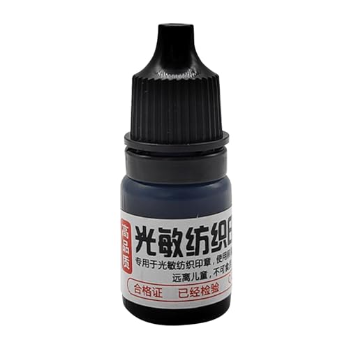 Siebdruckfarbe, 5 ml, Sieb- und Blockdruckfarbe, wasserfeste Tinte, lichtempfindlich für Siebdruck, T-Shirt, Siebdruck, Baumwolle, Leinen, Stoffe von Generisch