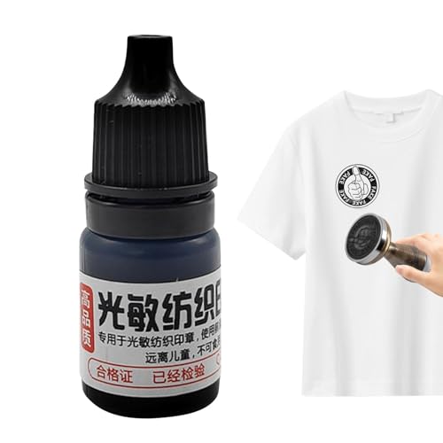 Siebdrucktinte – 5 ml Stofftinte Transferpaste – wasserabweisende Tinte lichtempfindlich für Siebdruck, T-Shirt, Siebdruck, Baumwolle, Leinen, Stoffe von Generisch