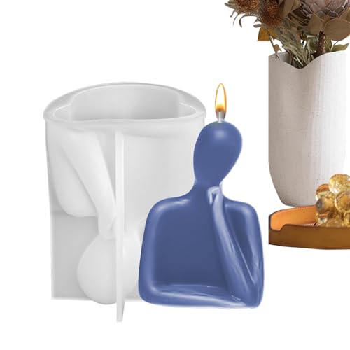 Silikon-Kerzenformen, süße Kerzenform - Kleines 3D-Duftkerzenformen-Set | Aromatherapie-Wachsform, antihaftbeschichtete Epoxidharz-Kerzenformen für Weihnachten, Neujahr, Ostern von Generisch