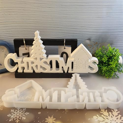 Silikonformen Gießformen Häuser 3D Silikonform Haus Silikonform Kerzenhalter Weihnachten Gießformen Silikon Gießform Haus Gießform Weihnachten für Handwerk (CHRISMAS) von Generisch