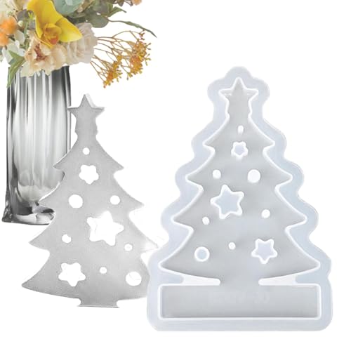 Silikonformen Gießformen Kerzenhalter, Weihnachtsbaum Harz Kerzenständer Teelichthalter Gießform Ornamente, Epoxidharzform Für Weihnachts, Hochzeiten, Tisch Dekorationen von Generisch