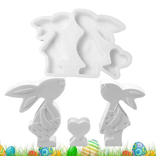 Silikonformen Ostern - Gießformen Ostern | Silikonform Ostern Hasen Für Handgemachte Seifen, Gießformen Silikon Ostern Für -Kerzen, Ideal Für Kreative Osterbastelprojekte von Generisch