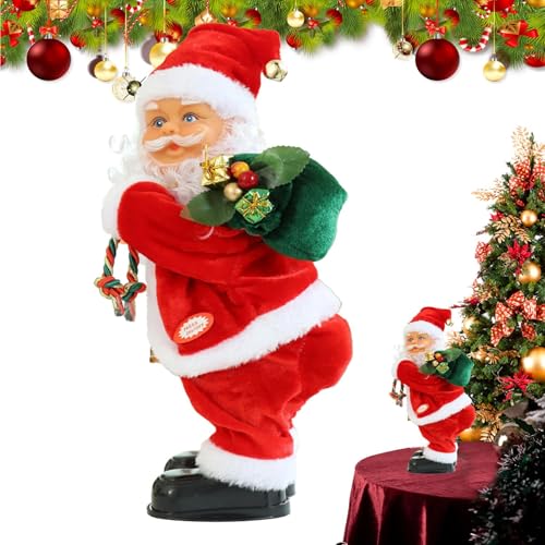 Singender Weihnachtsmann, Twerking Santa | Weihnachtsmann-Spielzeug | Booty Shaking Twerking Santa Toys Elektrisches Weihnachtssingendes Weihnachtsmannspielzeug für Mädchen von Generisch