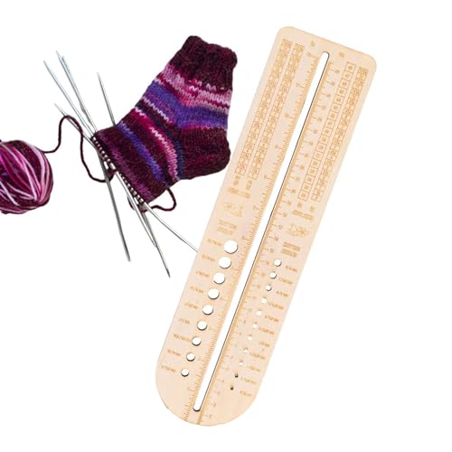 Sockenlineal zum Stricken, Sockenlineal für gestrickte Socken, Kreisschablone, Lineal, Socken-Häkelnadellehre, Strickzubehör, Häkelgrößenmesslineal von Generisch