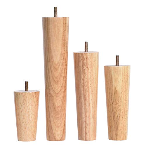 Sofa-Beine aus Holz mit M6/M8/M10-Schrauben, Ersatzfüße für DIY-Fell, Couchtische, Kommoden und Sofas, stilvolle Holzfarbe, 4 Stück Sofa-Beine aus Holz mit M6/M8/M10-Schrauben, Ersatzfüße für DIY-Fell, Couchtische, Kommoden und Sofas, stilvolle Holzfarbe, 4 Stück von Generisch