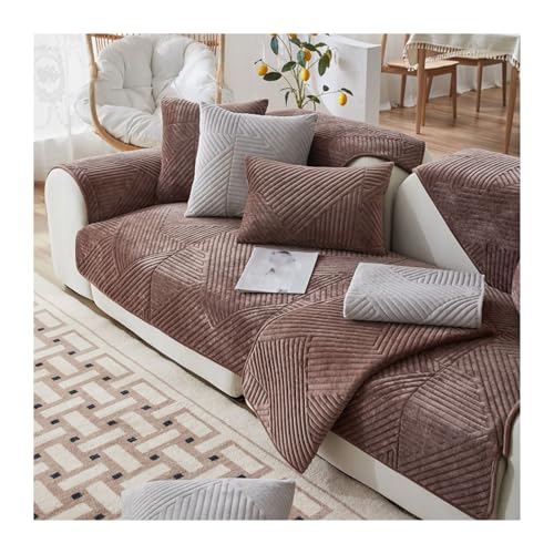 Sofabezug für Haustiere, rutschfest, waschbar, Möbel-Schonbezug für L-förmiges Sektionalsofa, 1-, 2-, 3-, 4-Sitzer, Sofabezug mit blauem Kissenbezug, Samtstoff von Generisch