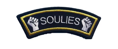 Soulies Schulter/Arm bestickt Patch schwarz und goldfarben von Generisch