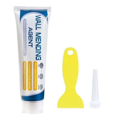 Spachtelmasse Weiß Innen, Wandreparatur Creme, Efficient Drywall Repair Kit with Scraper, Wandausbesserungs Paste, Reparatur von Rissen, Löchern, Peeling (100g) von Generisch