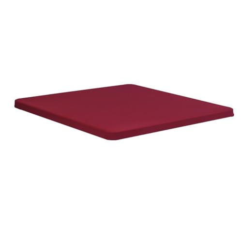 Spandex-Tischdecke, 86,4 x 86,4 cm, dehnbare Terrassentischabdeckung für Esszimmer, Hochzeit, Party, Picknick, Weinrot, quadratische Tischdecken von Generisch